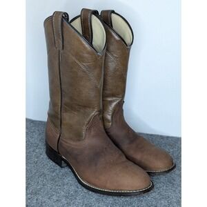 Laredo Roper- Brown Leather Cowboy Western Boots-6923-Women's Size 6.5